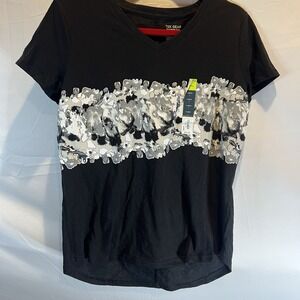 NWT Tek‎ Gear Womens Size Large V Neck Too Essential Gear black active Kohls L